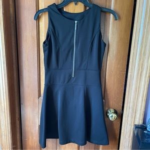 Black zip front dress